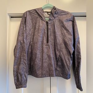 Black and White Speckled Cropped Lululemon Windbreaker